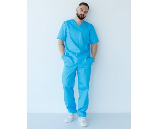 Изображение 10 Medical suit for men Granite cobalt s. 46, "WHITE ROBE" 130-439-710, Size: 46, Color: cobalt
