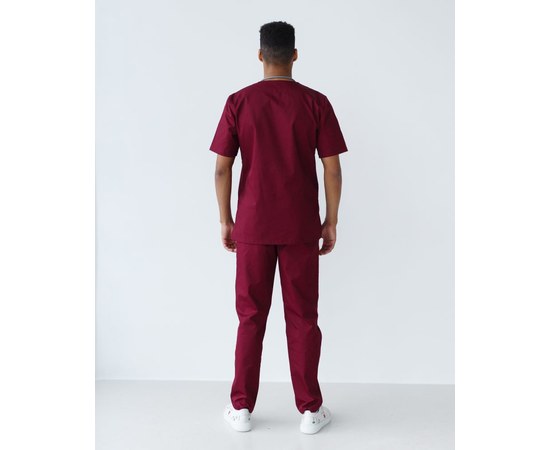 Изображение 2 Medical suit for men Granite Marsala s. 46, "WHITE ROBE" 130-326-710, Size: 46, Color: marsala