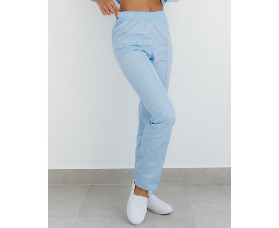 Изображение  Women's medical trousers, azure s. 52, "WHITE ROBE" 163-462-726, Size: 52, Color: azure