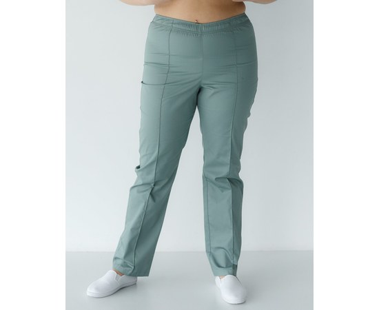 Изображение  Women's medical trousers olive +SIZE s. 56, "WHITE ROBE" 387-327-758, Size: 56, Color: olive