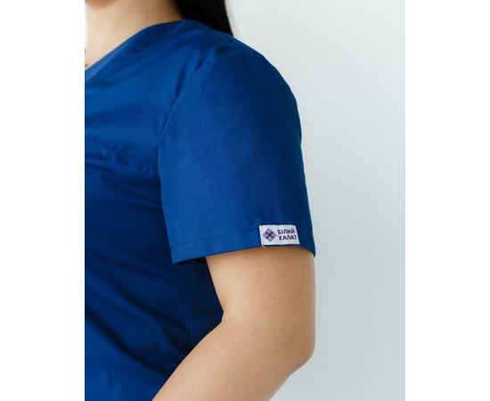 Зображення 5 Медична сорочка жіноча Топаз синя +SIZE р. 60, "БІЛИЙ ХАЛАТ" 386-322-705, Розмір: 60, Колір: синій