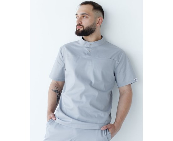 Зображення 3 Медичний костюм чоловічий Денвер сірий +SIZE р. 58, "БІЛИЙ ХАЛАТ" 447-328-679, Розмір: 58, Колір: сірий