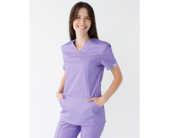Изображение  Women's medical shirt Topaz lavender s. 48, "WHITE ROBE" 164-353-705, Size: 48, Color: lavender