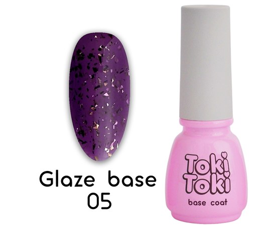 Изображение  Base for gel polish Toki-Toki Glaze Base GL05 purple, 5 ml, Volume (ml, g): 5, Color No.: GL05, Color: Violet