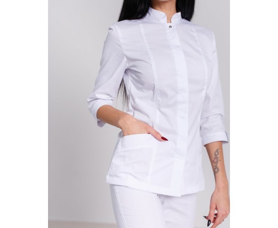Изображение 5 Women's medical suit Sakura white s. 42, "WHITE ROBE" 124-324-678, Size: 42, Color: white