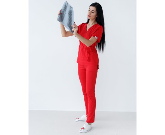 Зображення  Медичний костюм жіночий Ріо червоний р. 48, "БІЛИЙ ХАЛАТ" 135-339-707, Розмір: 48, Колір: червоний