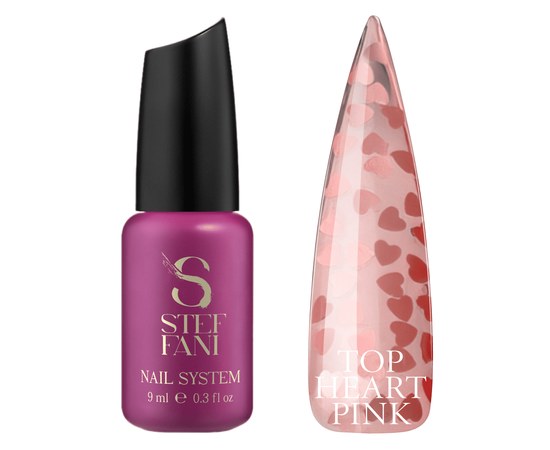 Изображение  Topcoat Steffani Top Heart Pink, 9 ml, Volume (ml, g): 9, Color No.: Pink