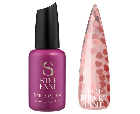 Изображение  Topcoat Steffani Top Heart Pink, 17 ml, Volume (ml, g): 17, Color No.: Pink