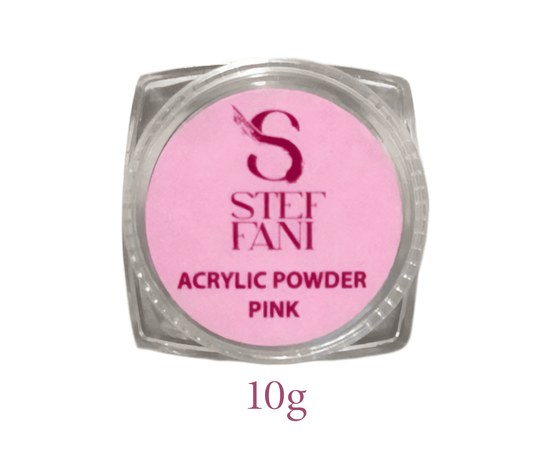 Зображення  Акрилова пудра для нігтів Steffani Acryl Powder №03 Pink рожевий, 10 г