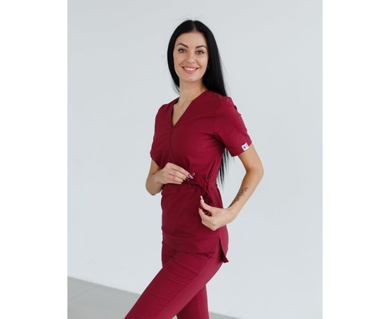 Изображение 10 Women's medical suit Rio Marsala s. 48, "WHITE ROBE" 135-326-707, Size: 48, Color: marsala