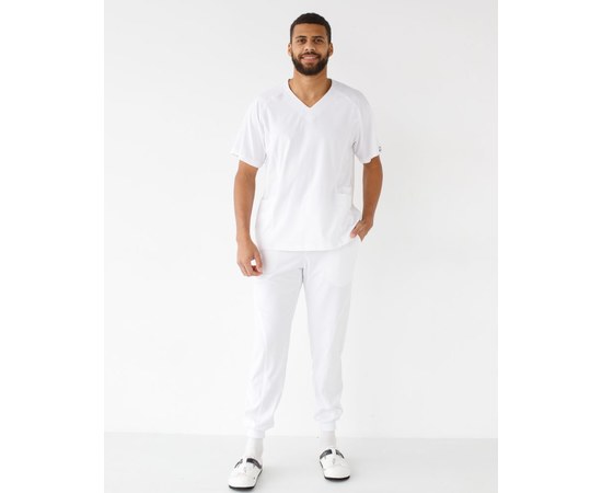 Зображення  Медичний костюм чоловічий Арізона білий р. 46, "БІЛИЙ ХАЛАТ" 482-324-924, Розмір: 46, Колір: білий