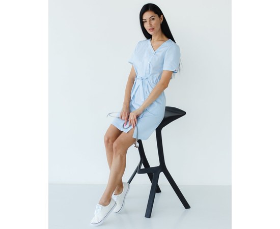 Изображение  Naomi blue medical tunic for women s. 44, "WHITE ROBE" 151-462-679, Size: 44, Color: azure