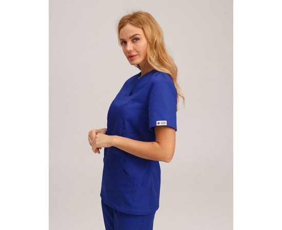 Изображение 2 Women's medical shirt Topaz electric s. 54, "WHITE ROBE" 164-334-705, Size: 54, Color: electrician