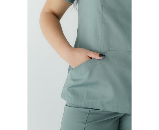 Изображение 4 Медицинская рубашка женская Топаз оливковая +SIZE р. 58, "БЕЛЫЙ ХАЛАТ" 386-327-705, Размер: 58, Цвет: оливковый