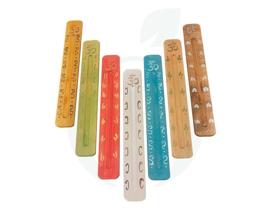 Изображение  Incense stand "Om" wood (26x4x0.5 cm), assorted colors