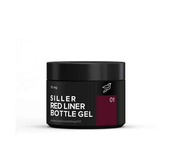 Изображение  Gel for extensions Siller Red Liner No. 01, 15 ml, Volume (ml, g): 15, Color No.: 1