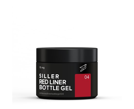 Зображення  Гель для нарощування Siller Red Liner №04, 15 мл, Об'єм (мл, г): 15, Цвет №: 04