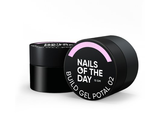 Зображення  Nails of the Day Build gel Potal 02 - ніжно-рожевий будівельний гель з поталлю для нігтів, 15  мл, Об'єм (мл, г): 15, Колір: 02