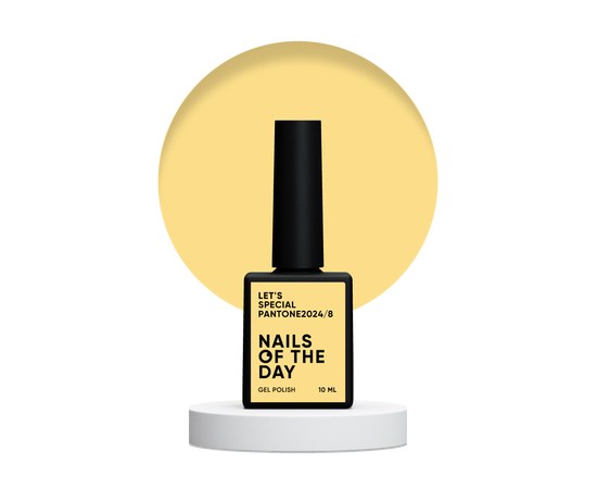 Изображение  Nails of the Day Let’s special Pantone2024/8 - пильно-желтый гель-лак для ногтей, перекрывающий в два тоненьких слоя, 10 мл, Объем (мл, г): 10, Цвет №: 08