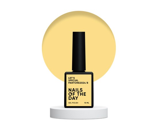 Изображение  Nails of the Day Let's special Pantone2024/8 - dusty yellow gel nail polish covering two thin layers, 10 ml, Volume (ml, g): 10, Color: 8