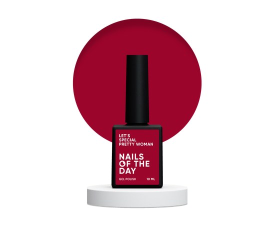 Изображение  Nails of the Day Let's special Pretty Woman - raspberry gel nail polish in one coat, 10 ml