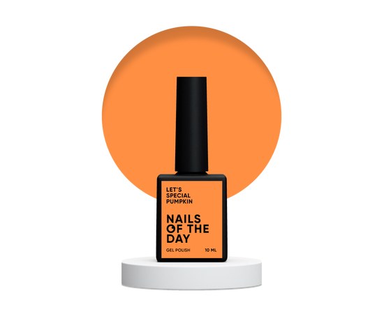 Изображение  Nails of the Day Let's special Pumpkin - pumpkin gel polish for nails covering one layer, 10 ml, Volume (ml, g): 10, Color No.: Pumpkin