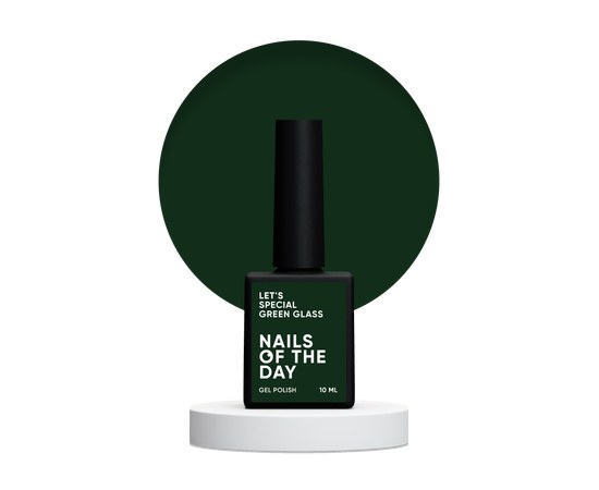Зображення  Nails of the Day Let’s special Green glass - смарагдовий гель-лак для нігтів, що перекриває в один шар, 10  мл, Об'єм (мл, г): 10, Цвет №: Green glass