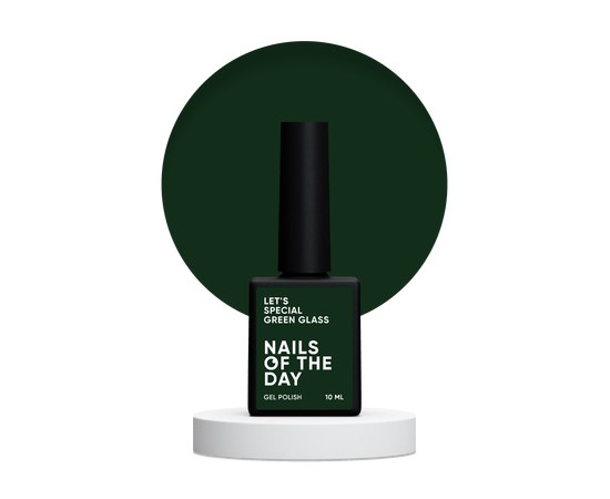 Изображение  Nails of the Day Let’s special Green glass - изумрудный гель-лак для ногтей, перекрывающий в один слой, 10 мл, Объем (мл, г): 10, Цвет №: Green glass