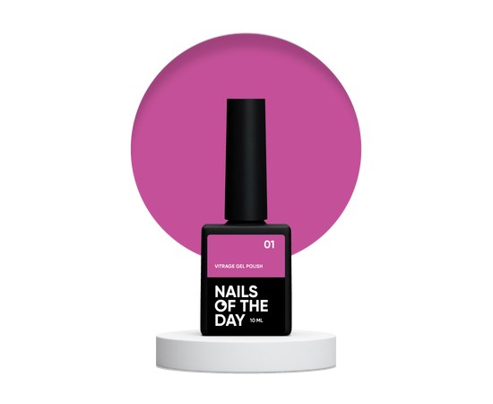 Изображение  Nails of the Day Vitrage gel polish 01 - stained pink gel nail polish, 10 ml, Volume (ml, g): 10, Color: 1