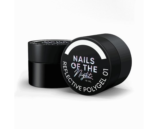 Изображение  Nails Of The Night Reflective Polygel 01 - milky liquid reflective polygel of a new formula for nails, 15 ml, Volume (ml, g): 15, Color No.: 1
