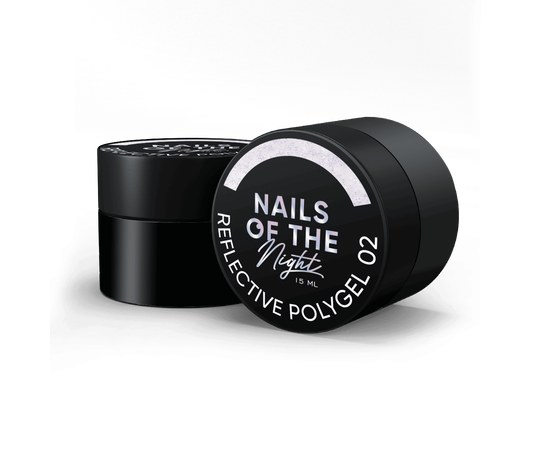 Изображение  Nails Of The Night Reflective Polygel 02 - pale pink liquid reflective polygel of the new formula for nails, 15 ml, Volume (ml, g): 15, Color No.: 2