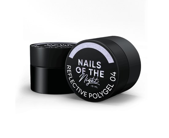Изображение  Nails Of The Night Reflective Polygel 04 - purple liquid reflective polygel of the new formula for nails, 15 ml, Volume (ml, g): 15, Color No.: 4