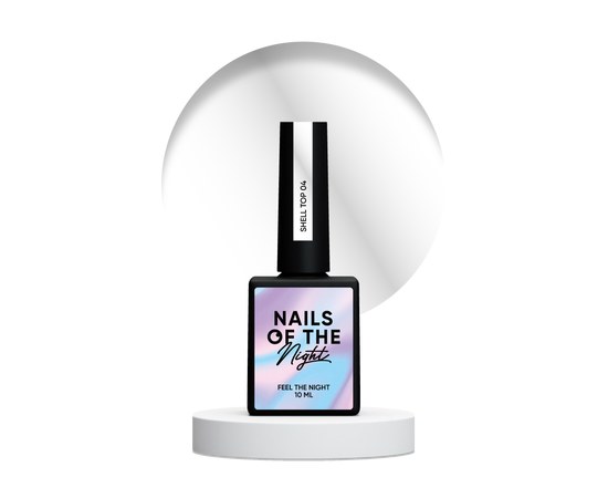 Изображение  Nails Of The Night Shell top 04 - pearl top with silver rub without sticky layer, 10 ml, Volume (ml, g): 10, Color No.: 4