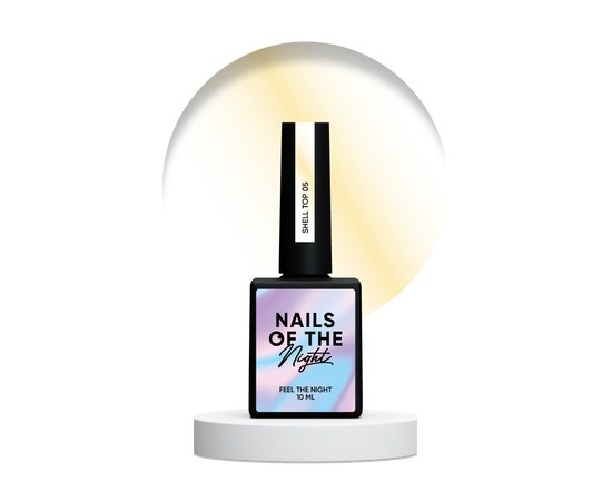 Изображение  Nails Of The Night Shell top 05 - pearl top with gold rub without sticky layer, 10 ml, Volume (ml, g): 10, Color No.: 5