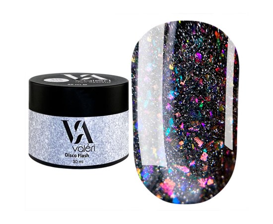 Изображение  Top reflecting without a sticky layer Valeri Top reflecting Disco Flash, 30 ml, Volume (ml, g): 30, Color No.: Disco