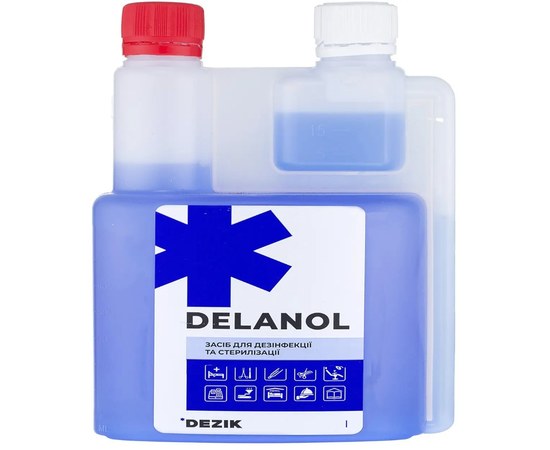 Зображення  Засіб для дезінфекції та холодної стерилізації інструментів Dezik Delanol, 250 мл