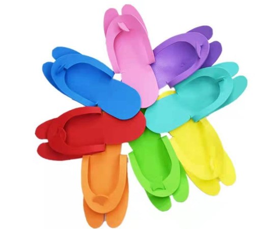 Изображение  Disposable flip-flop slippers Enjoy 10 pairs of colors assorted