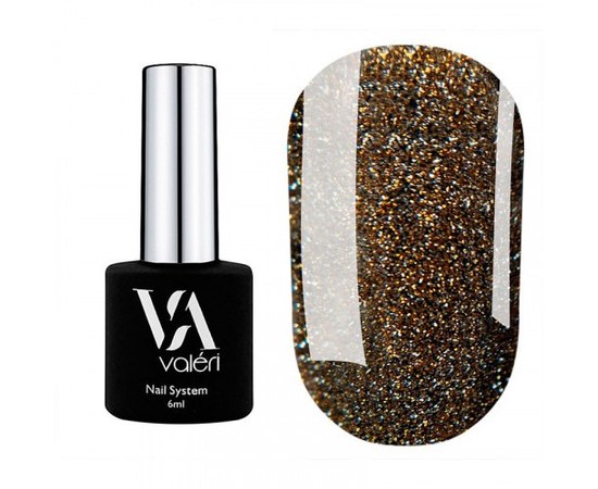 Изображение  Top reflecting without a sticky layer Valeri Top reflecting Gold Flash, 6 ml, Volume (ml, g): 6, Color No.: Gold