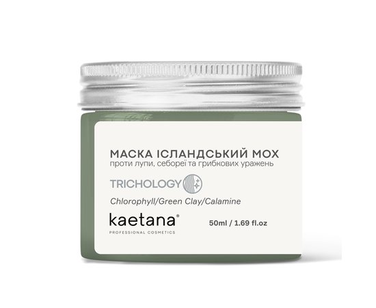 Изображение  Маска для волос Kaetana "Исландский мох", лечебная, против перхоти и себореи, 50 мл, Объем (мл, г): 50