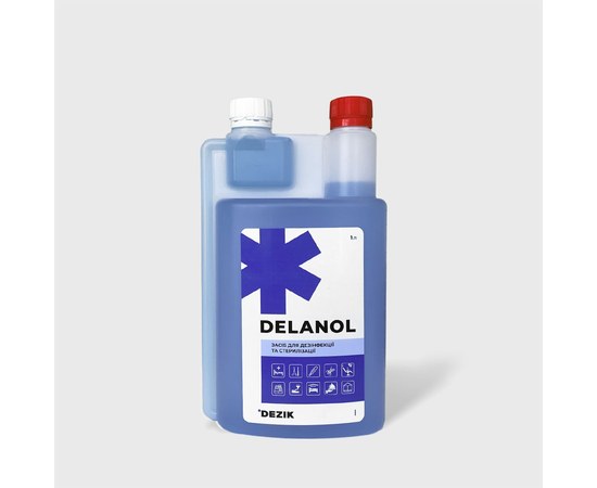 Зображення  Засіб для дезінфекції та холодної стерилізації інструментів Dezik Delanol, 1000 мл