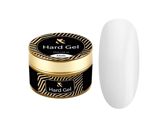 Изображение  Modeling gel for nails F.O.X Hard Gel Milk, 50 ml, Volume (ml, g): 50, Color No.: Milk