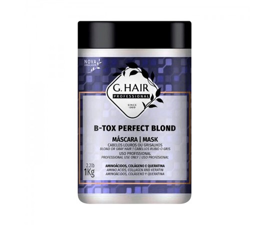 Изображение  Cold botox for blondes Inoar G. Hair B-tox perfect blond, 1000 g, Volume (ml, g): 1000