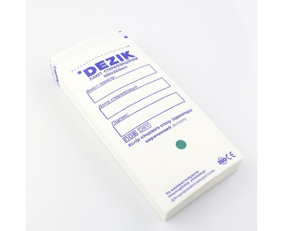 Изображение 2 Пакеты для стерилизации Dezik 100х200 мм с индикатором 4 класса белые, 100 шт