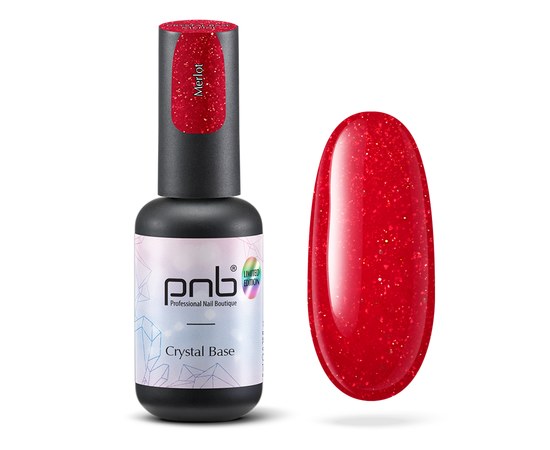 Изображение  Reflective base Crystal Base PNB Merlot red, 8 ml, Volume (ml, g): 8, Color No.: Merlot, Color: Red
