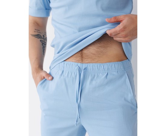 Изображение 7 Medical suit for men Marseille blue s. 46, "WHITE ROBE" 353-333-708, Size: 46, Color: blue light