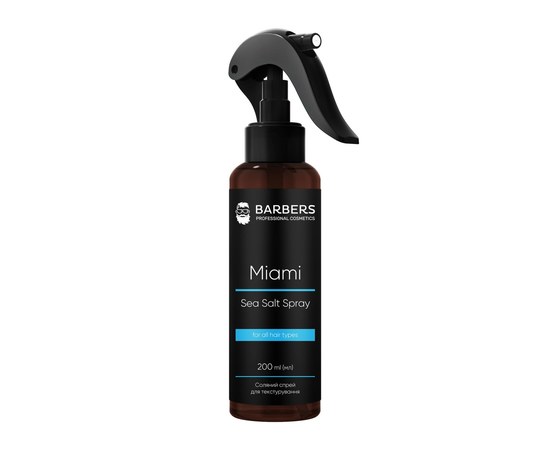 Изображение  Текстуровочный соляной спрей для волос Barbers Miami, 200 мл