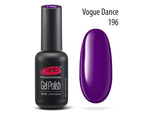 Изображение  Gel polish PNB 196 Deep purple, 8 ml, Volume (ml, g): 8, Color No.: 196