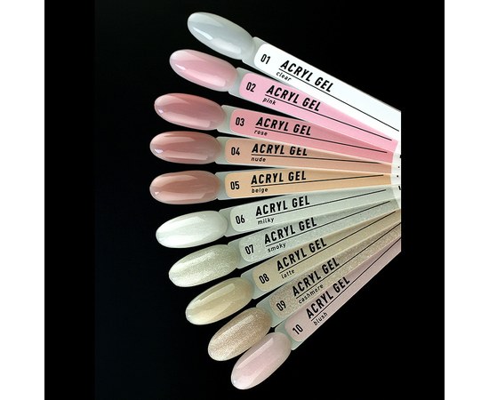 Изображение 2 Акрил-гель NUB Acryl Gel №08 Latte з шимером, 30 мл, Объем (мл, г): 30, Вариант: 08
