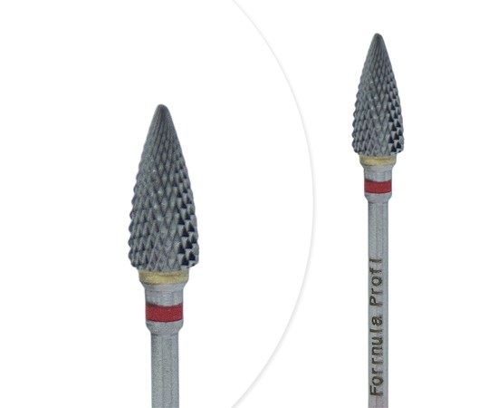 Изображение  Carbide cutter Formula Profi 100-1039 corn cone sharp red diameter 6 mm / working part 13 mm
