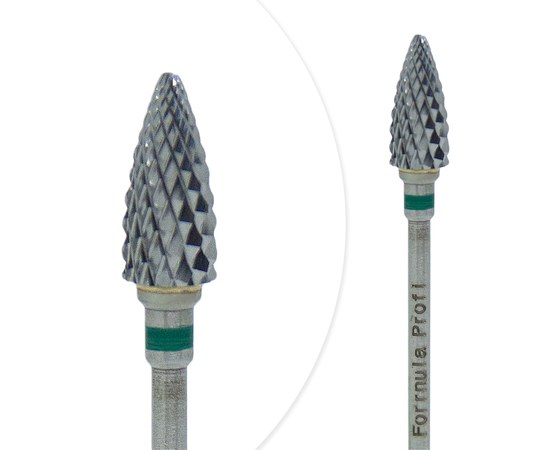Изображение  Carbide cutter Formula Profi 100-1033 corn cone sharp green diameter 6 mm / working part 13 mm